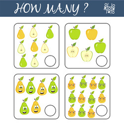 count how many fruits and write result vector image