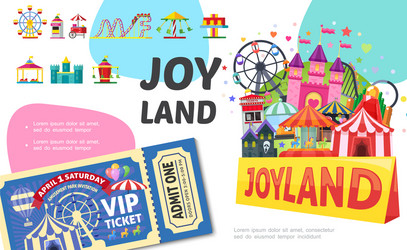Amusement park design Royalty Free Vector Image