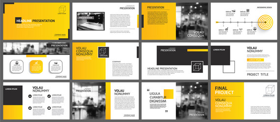 Geometric Gradient Presentation Template vector image