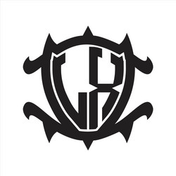 Lx logo monogram with emblem shield shape design Vector Image