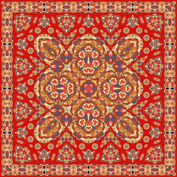 persian colored carpet Vector Image