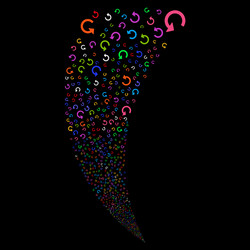 rotate random stream vector image
