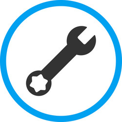 Wrench rounded icon vector