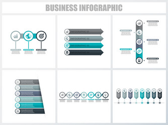 Abstract infographics number options template 3 4 vector