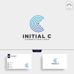 Initial c wifi connection communication creative vector