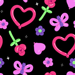 seamless pattern with figures from balloons vector image