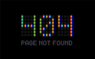404 page not found text written with realistic vector image