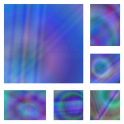 blue colorful gradient abstract background set vector image
