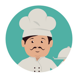 chef character service icon vector