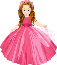 Cute little princess Royalty Free Vector Image