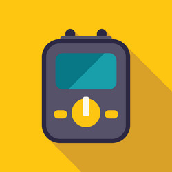 electronic device with buttons and screen is lying vector image