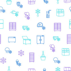 fridge thin line seamless pattern background vector image