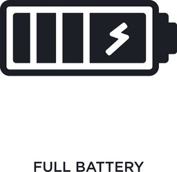 full battery isolated icon simple element from vector image