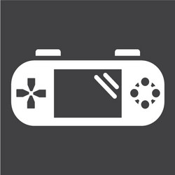 handheld game console solid icon controller vector image
