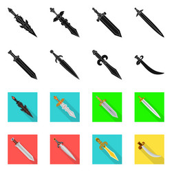 isolated object game and armor logo set vector image
