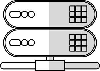 isolated web hosting device design vector image