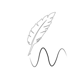 Quill pen logo Royalty Free Vector Image - VectorStock