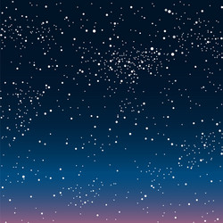 Bright stars in blue dark night sky Royalty Free Vector