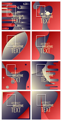 minimal geometric coverage a set of modern vector image