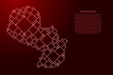 paraguay map from red pattern a grid vector image