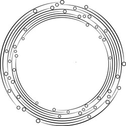 plexus wire-frame radial circles with nodes vector image