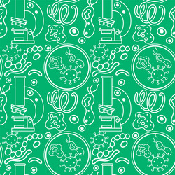 science objects and icons seamless pattern vector image