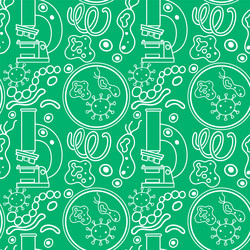 science objects and icons seamless pattern vector