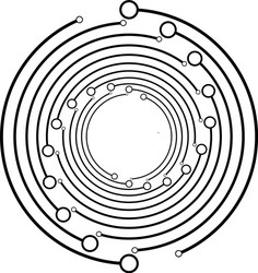 plexus wire-frame radial circles with nodes vector image