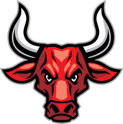 Powerful Bull Head Mascot Vector Image