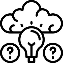 quiz wiz iq linear style icon design vector image