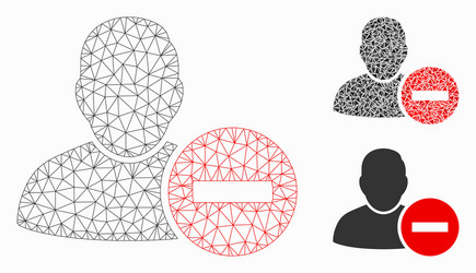 remove user mesh 2d model and triangle vector image