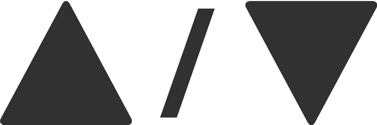 upper and lower menu arrows up down buttons vector image