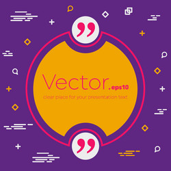 abstract concept empty speech square quote vector image