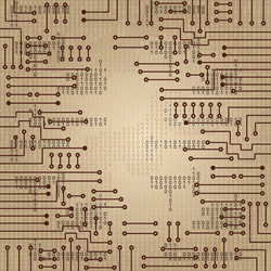 electronic circuit and binary code vector image