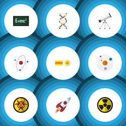 flat icon knowledge set of scope theory vector image