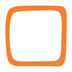 hand-drawn square frame with rounded wavy edges vector image