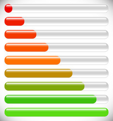 horizontal progress loading bars steps phases vector