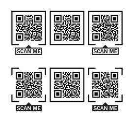 Multiple QR Codes vector image