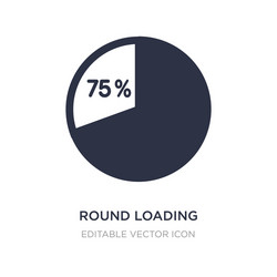 round loading progress icon on white background vector image