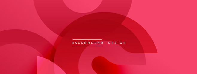 abstract red design features overlapping rounded vector image