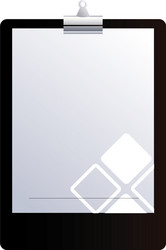 clipboard with sheets paper and folder vector image