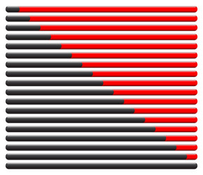 Horizontal progress loading bars steps phases Vector Image