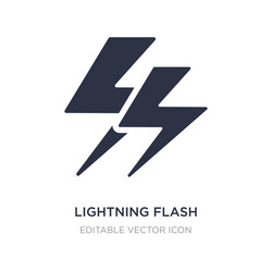 Lightning flash icon on white background simple vector