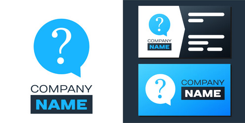 logotype question mark in circle icon isolated vector image