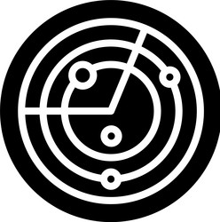 radar icon location map and navigation vector image