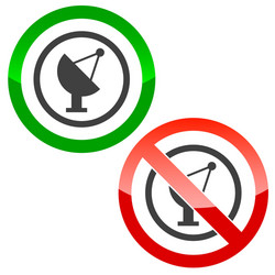 Satellite dish permission signs vector