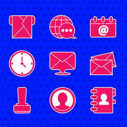 set envelope create account screen address book vector image