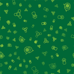 set line molecule atom and explosion in the flask vector image