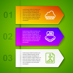 set line web development processor vector image