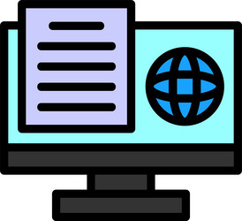 study swift line filled style icon design vector image